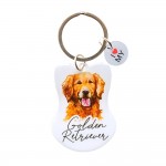 Pet Keyring with Charm | Golden Retriever